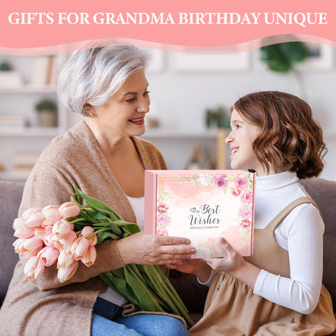 Saineron grandma gift set presentation image with gift-ready packaging.