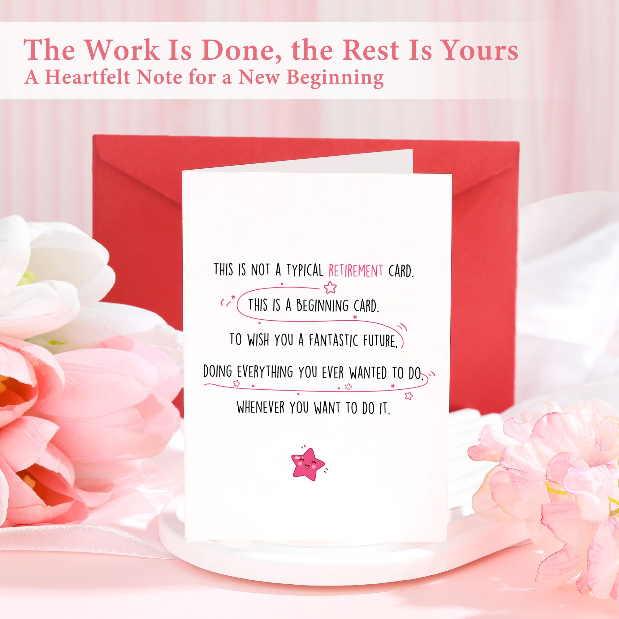 Saineron happy retirement card with warm congratulatory message