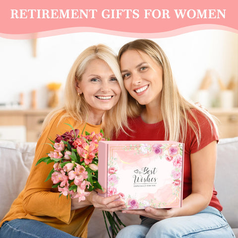 Saineron retirement gift basket presented in elegant packaging