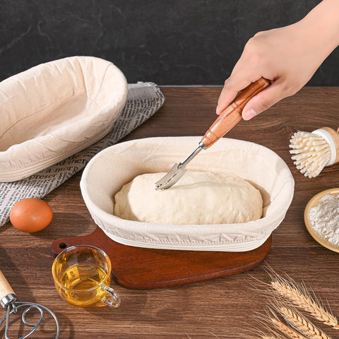 Saint Germain Bakery banneton basket with liner inside for easy clean-up