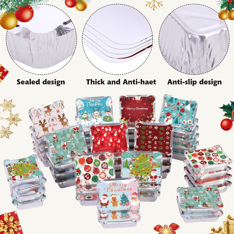 SAITI disposable foil tins collection offers convenient, leak-resistant containers for holiday treats.