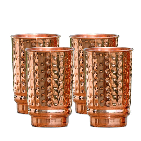 SAJTOX pure copper hammered tumbler close-up for daily hydration and grip.