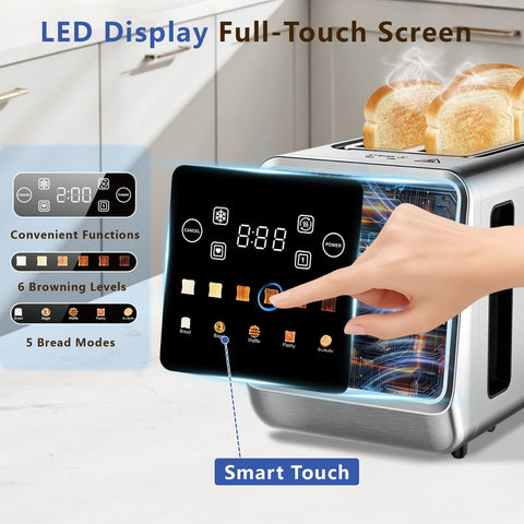 SAKAMOSH 1400W toaster delivers evenly toasted results for every slice