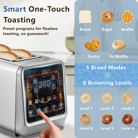 SAKAMOSH toaster supports bagel, waffle, and pastries for versatility