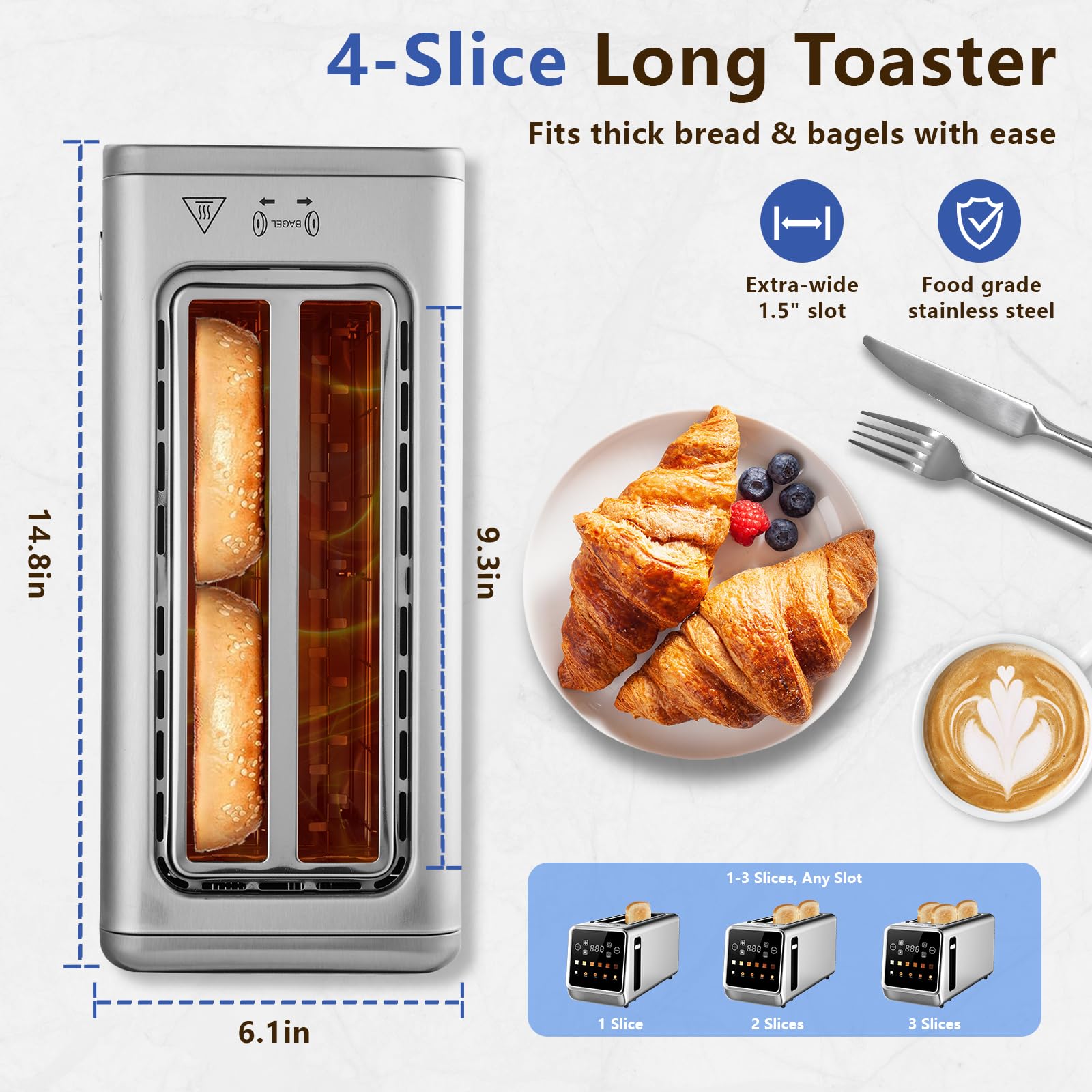 SAKAMOSH defrost and reheat modes handle frozen bread and leftovers
