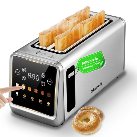 SAKAMOSH Smart Toaster with touch screen for precise control during toasting