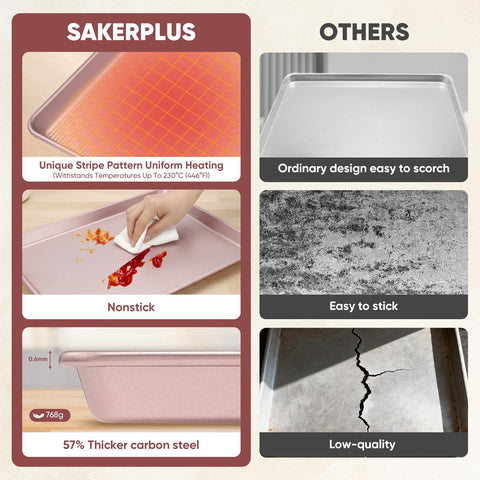 SakerPlus pink champagne finish adds stylish kitchen flair