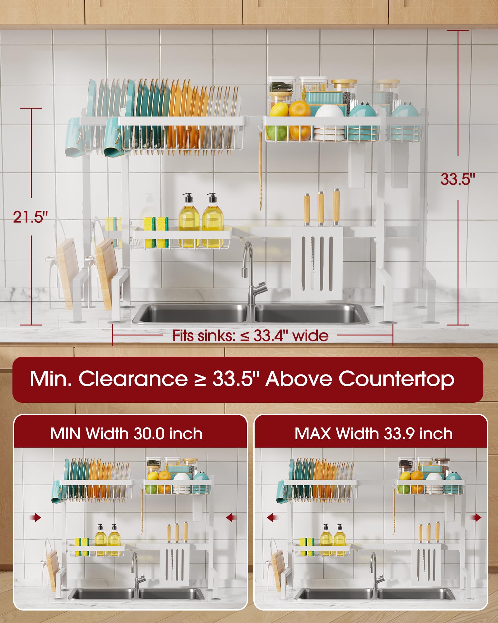 Sakugi dish drying rack cutting board holder keeps boards accessible.