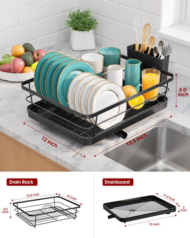 Sakugi dish rack installs easily without tools for quick setup