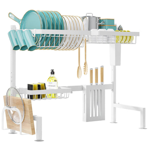 Sakugi dish drying rack utensil holder keeps kitchen tools handy.