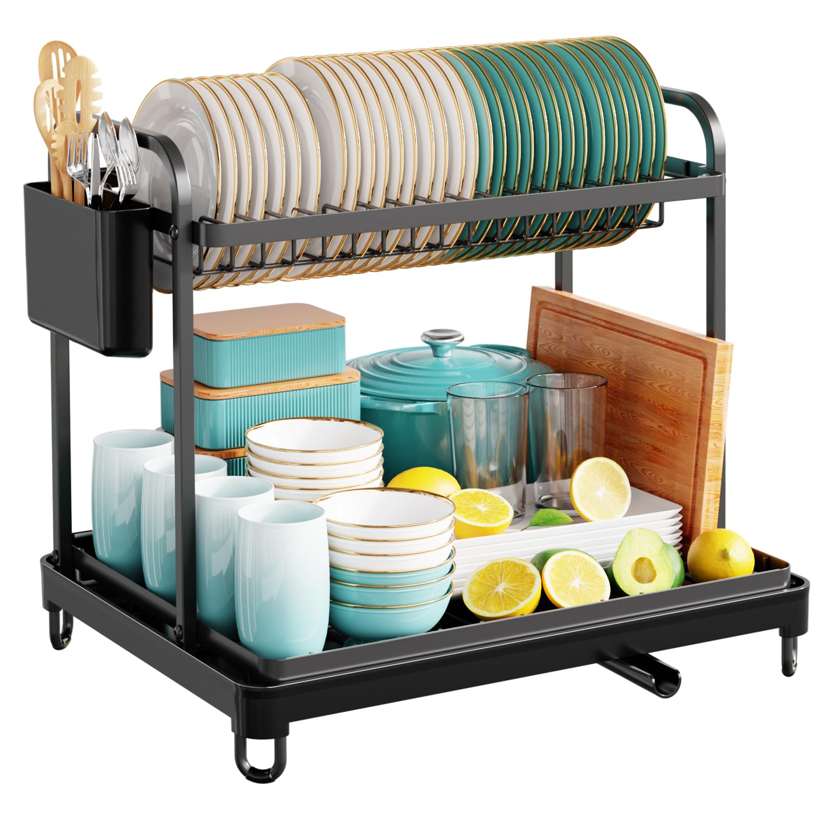 Sakugi dish drying rack with removable parts for easy cleaning and hygiene.