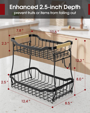 Sakugi 2.5-inch depth basket helps keep items secure and organized.