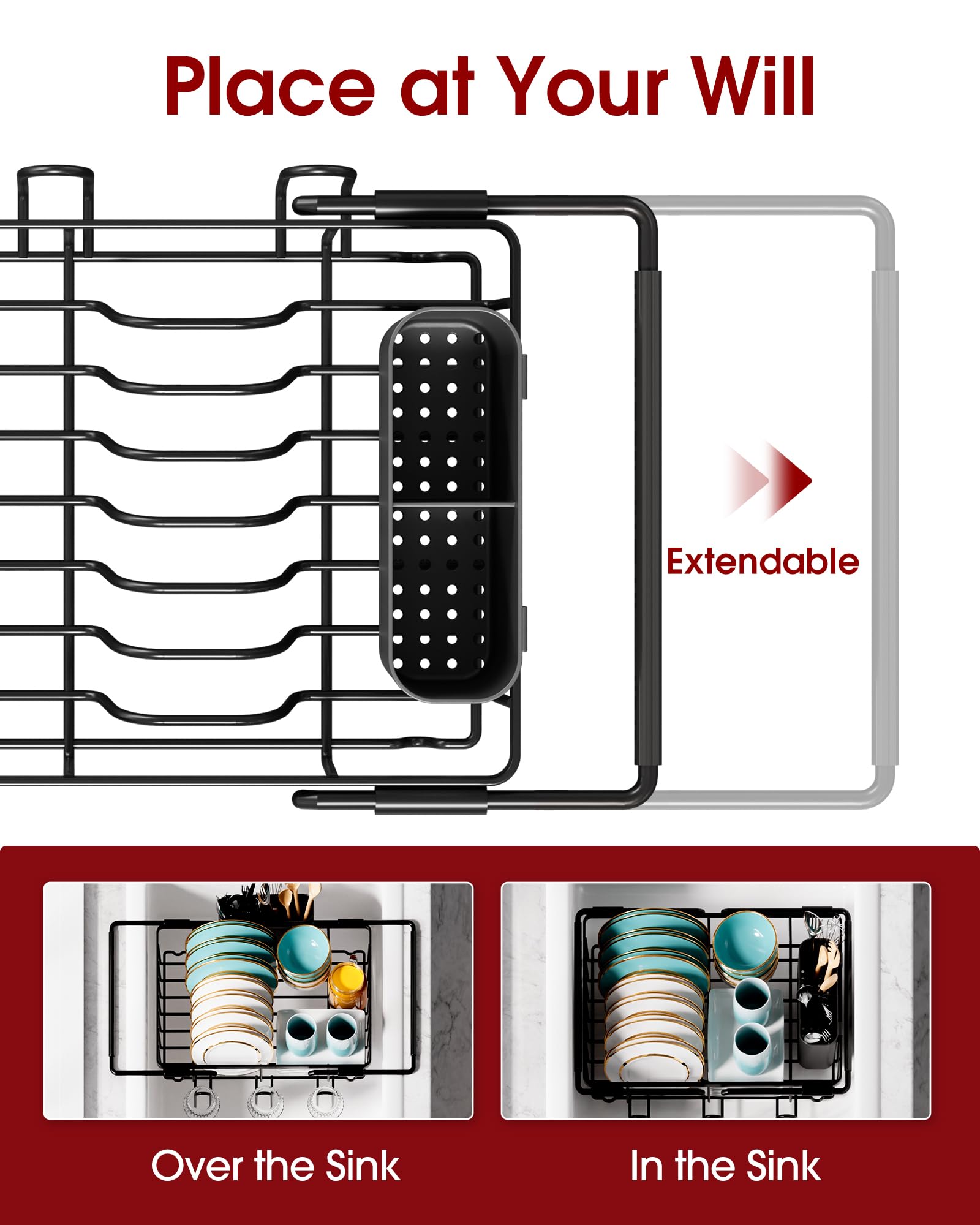Sakugi stainless steel dish drainer resists rust for long-lasting shine