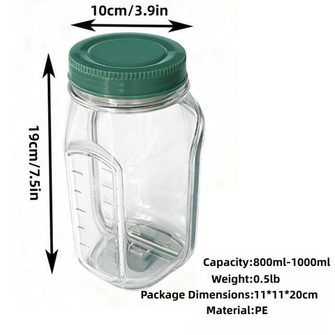 SaladJar leakproof dressing chamber keeps sauces secure during transport.