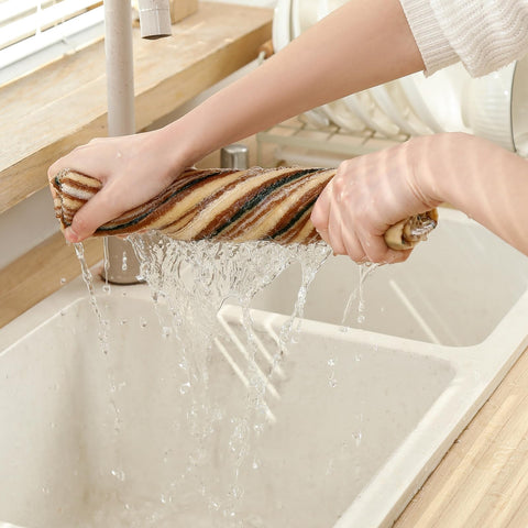 SALAS towels stacked neatly for everyday kitchen use