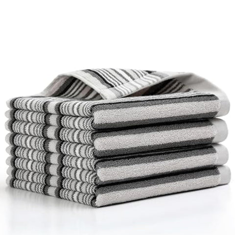 SALAS premium cotton kitchen towel gray 16x26 inches for quick dish drying.
