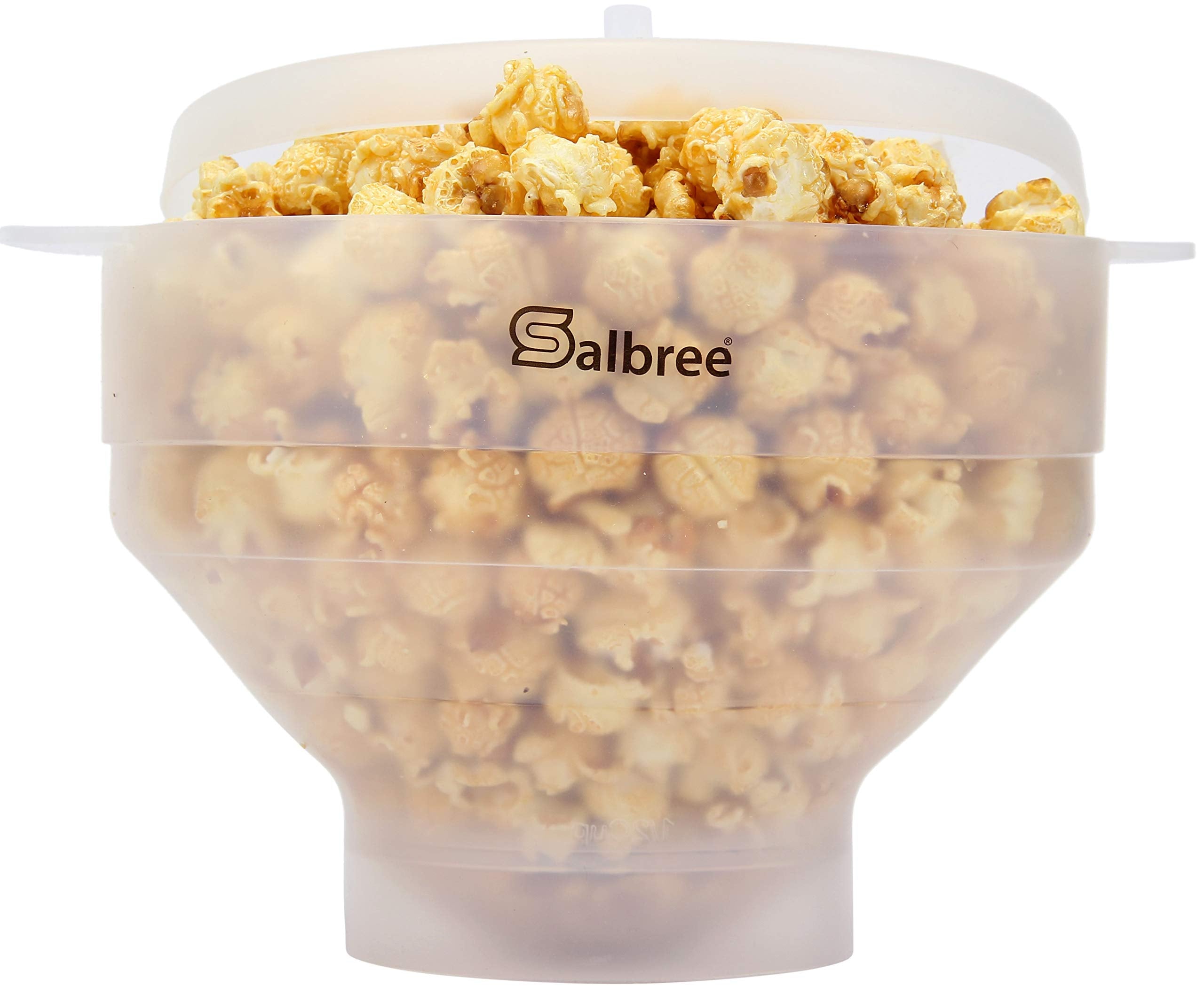 Salbree collapsible popcorn popper showing compact design for small spaces.