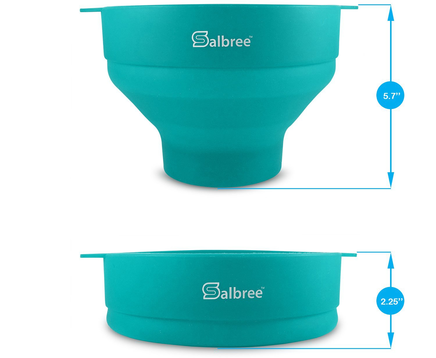 Salbree Popcorn Popper color aqua adds vibrant kitchen style.
