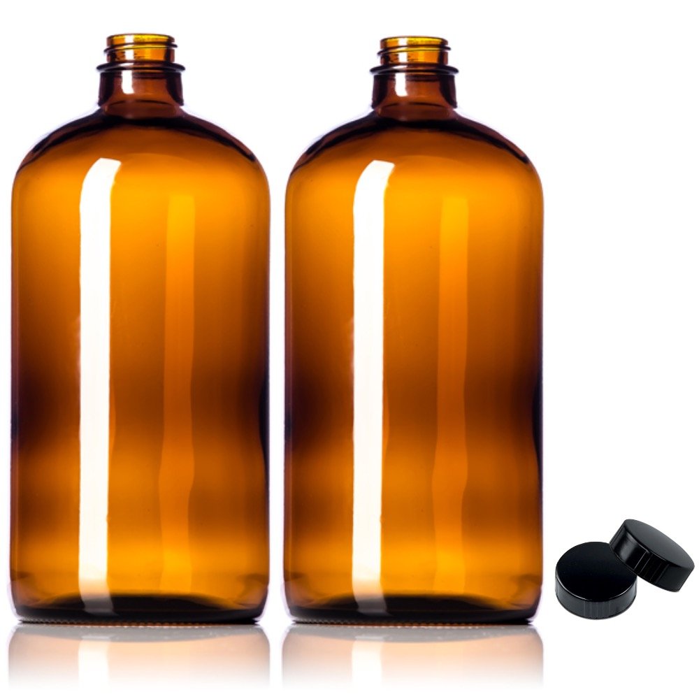 Sally's Organics amber bottle 32oz pour protects freshness for oils.