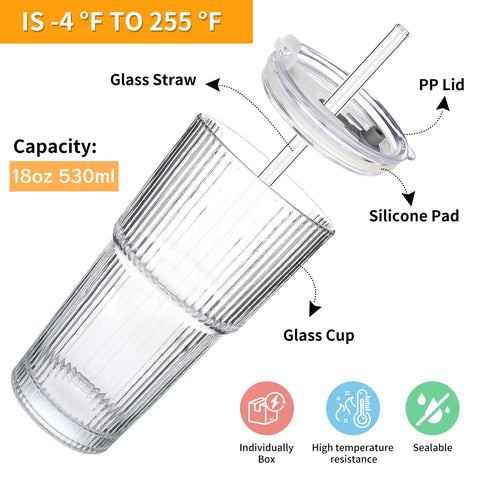 Salpae ribbed retro design glass cup for stylish home serving