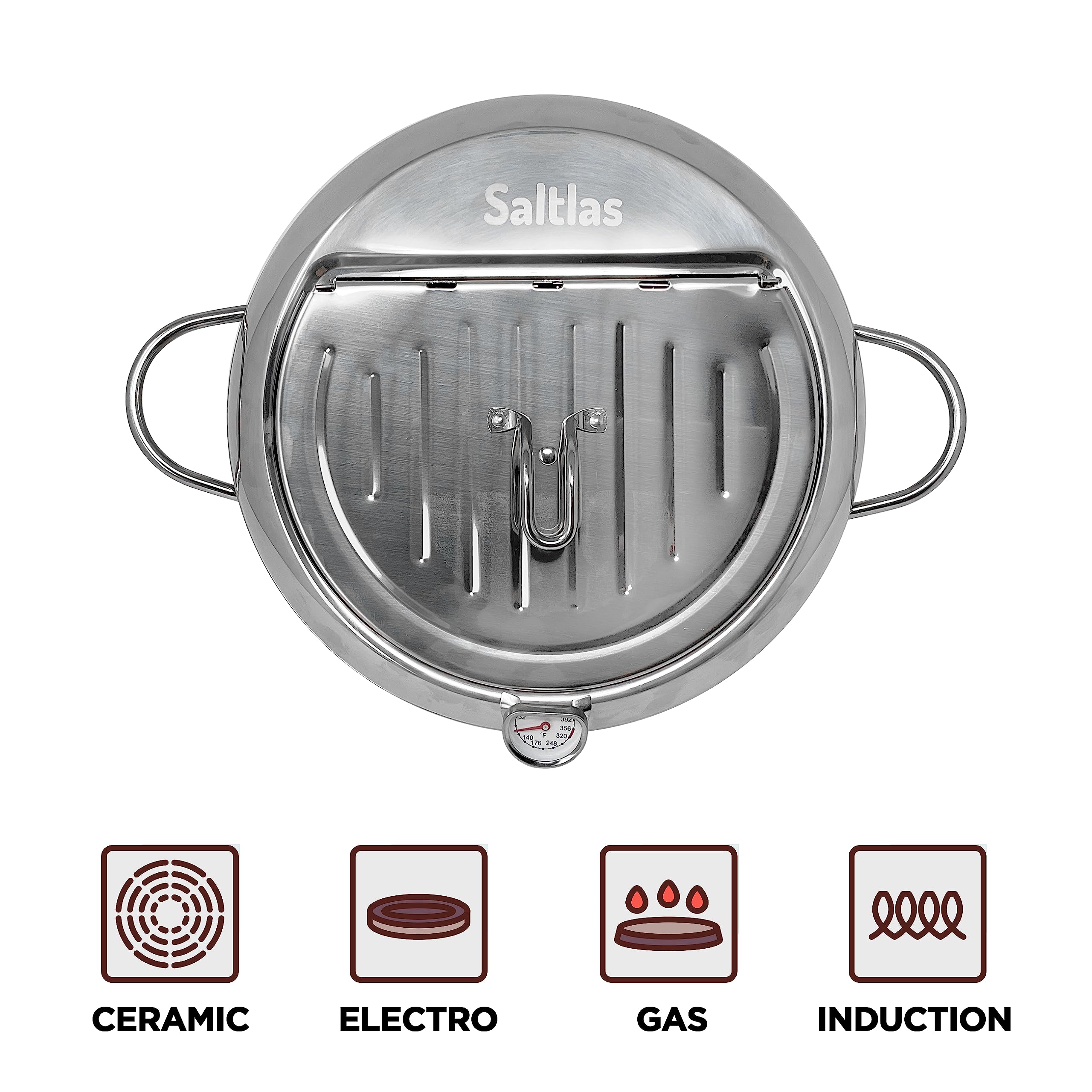 Saltlas deep fryer pot 11-inch diameter suitable for preparing larger batches for families