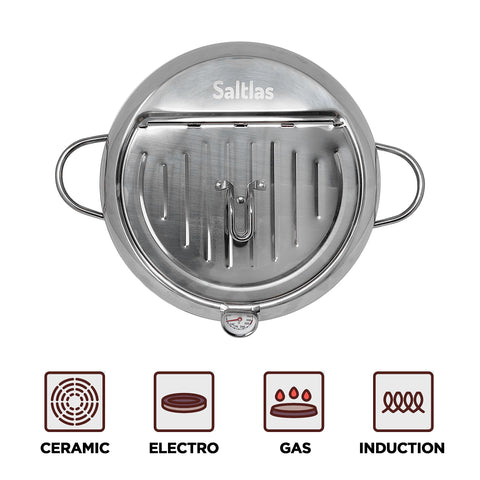 Saltlas deep fryer pot 11-inch diameter suitable for preparing larger batches for families
