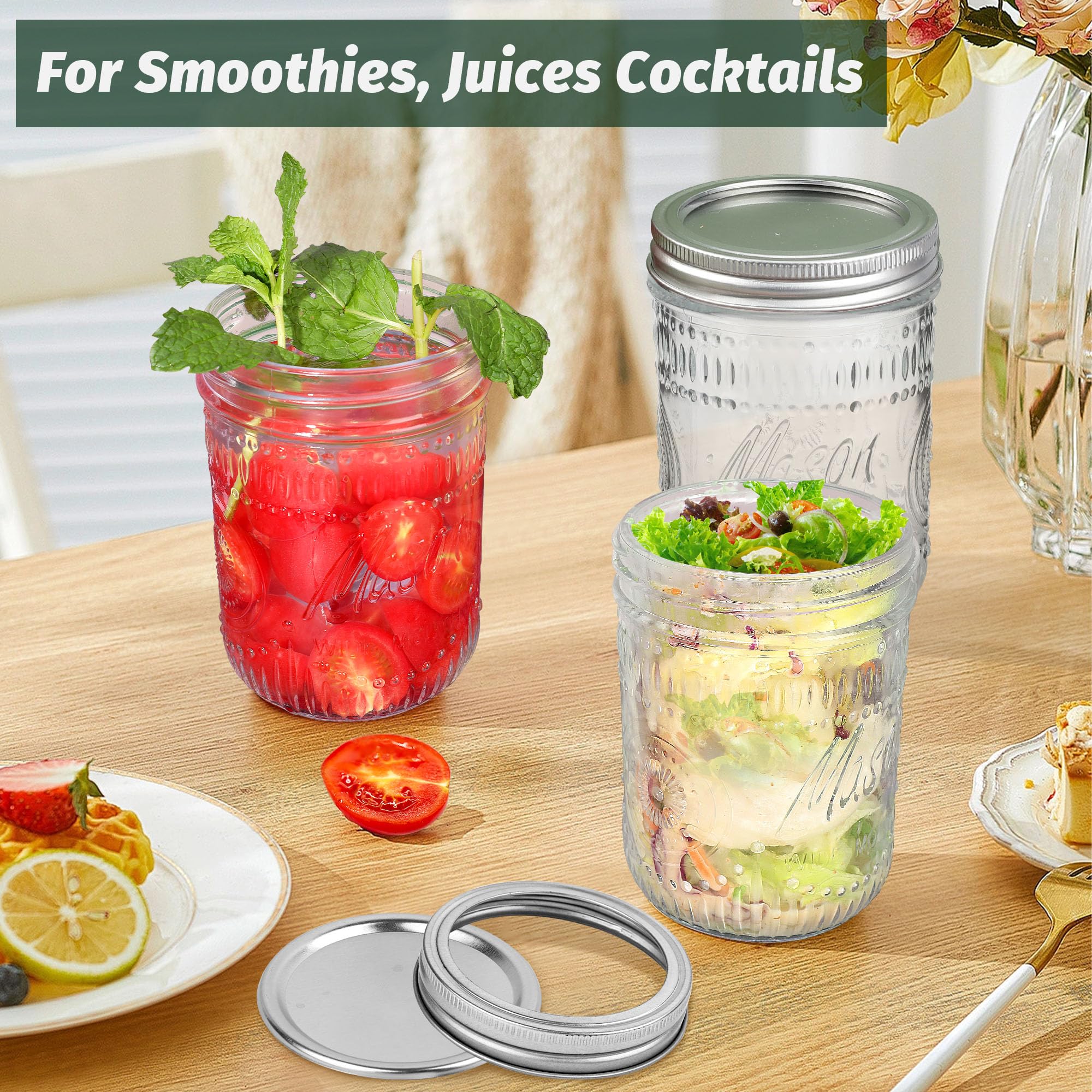 Saluioa Mason jars 16oz decor terrarium showcasing decorative storage