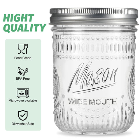 Saluioa Mason jars 16oz freezer-safe design ideal for batch freezing