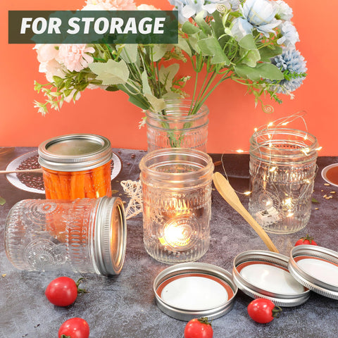 Saluioa Mason jars 16oz stacking-friendly shape saves fridge space