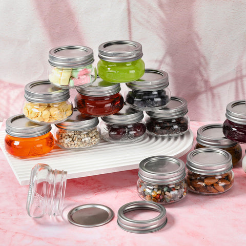 Saluioa Mason Jars 4oz dishwasher-safe jars for easy post-meal cleanup.