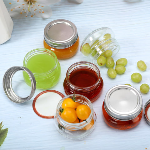 Saluioa Mason Jars 4oz travel-friendly snack storage on the go.