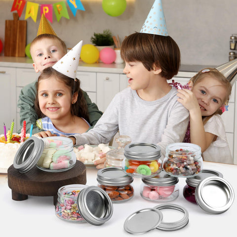 Saluioa Mason Jars 4oz wide mouth for easy filling and quick cleanup.