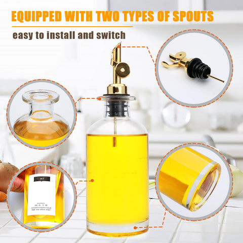 Salzesfalls glass oil bottles with stylish, gift-ready presentation