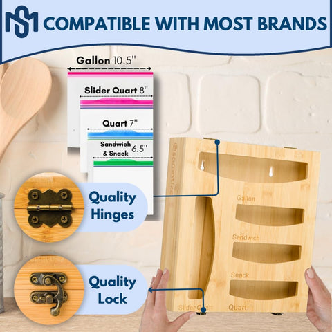 Samatize engraved sizes on the organizer speed up refills.
