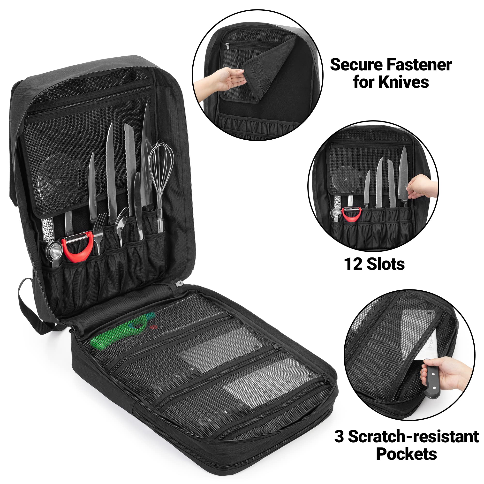 Samd ew chef backpack laptop pocket fits 15.6-inch device for on-the-go prep