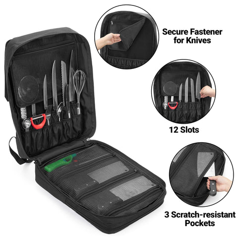Samd ew chef backpack laptop pocket fits 15.6-inch device for on-the-go prep