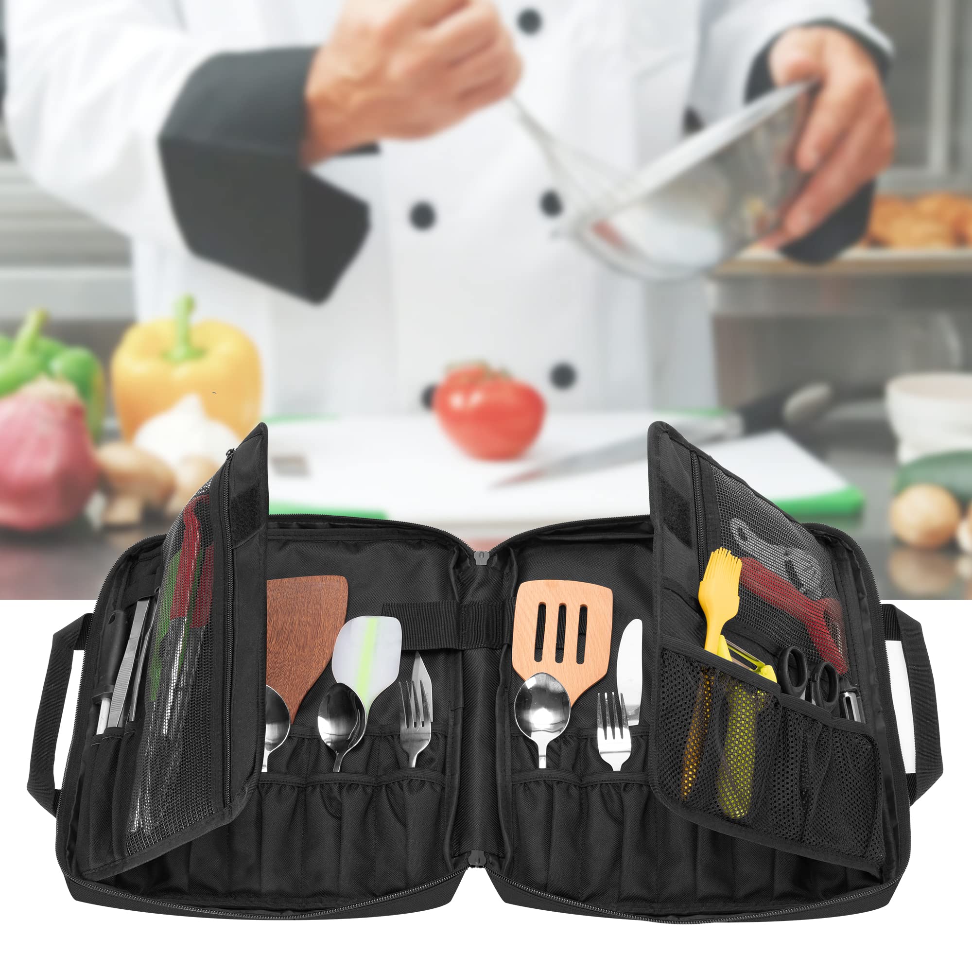 samdew Chef Knife Bag length 17.5 inches accommodates long blades