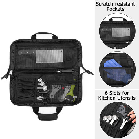 samdew chef knife bag lockhole zipper enables secure transport