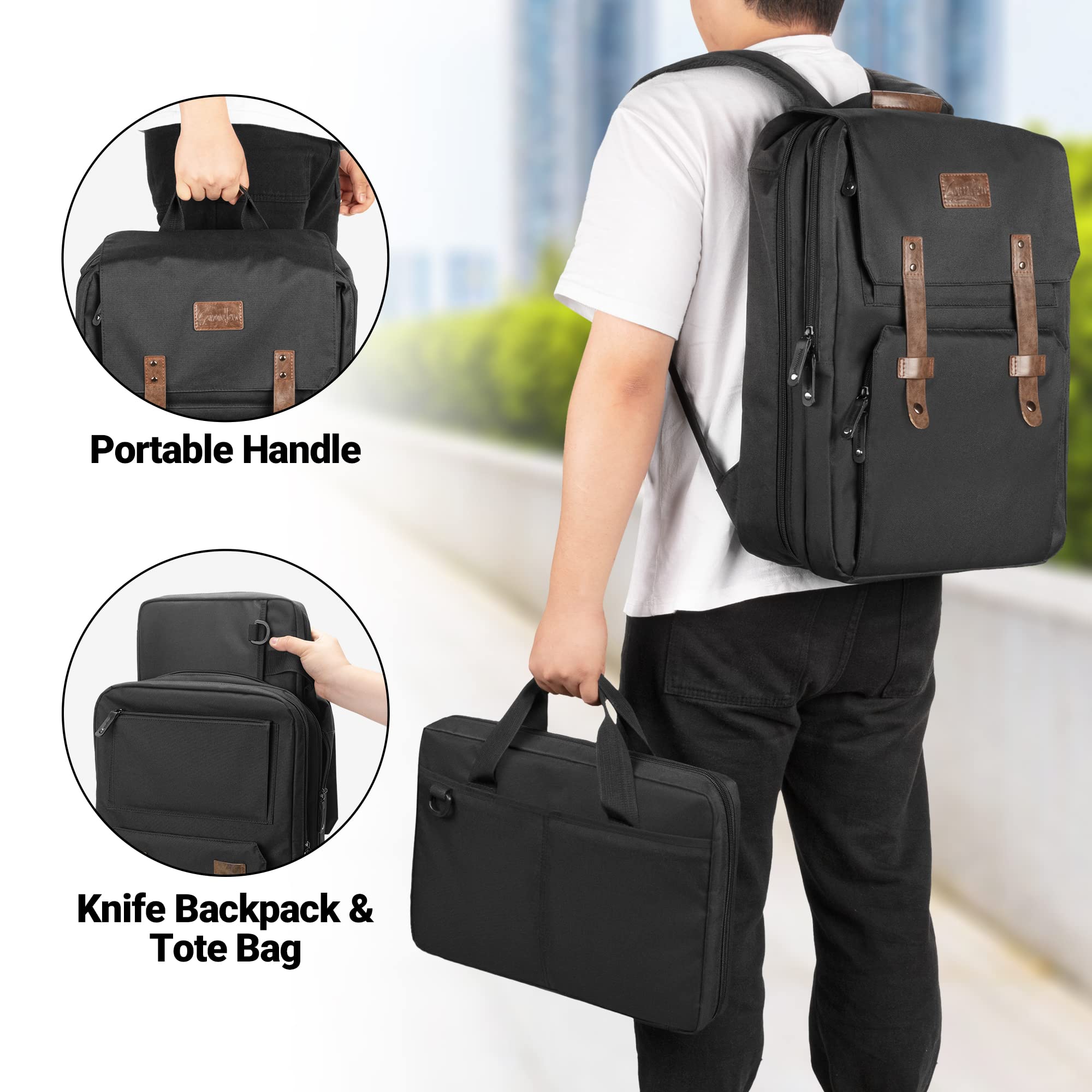 Samd ew cut-resistant pockets protect kitchenware during transport