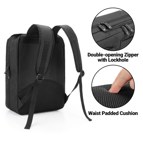 Samd ew exterior buckles and leather straps add stylish durability