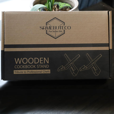 SAMEBUTECO farmhouse-style stand complements rustic kitchen decor.