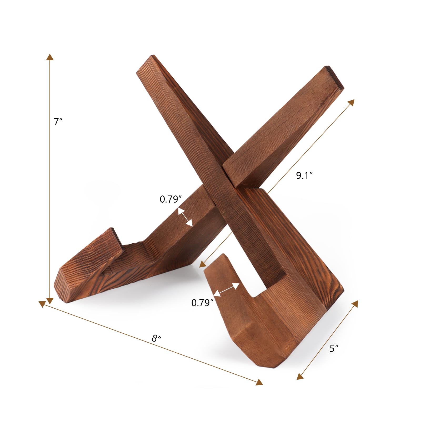 SAMEBUTECO wooden stand with pine finish for sturdy kitchen display.