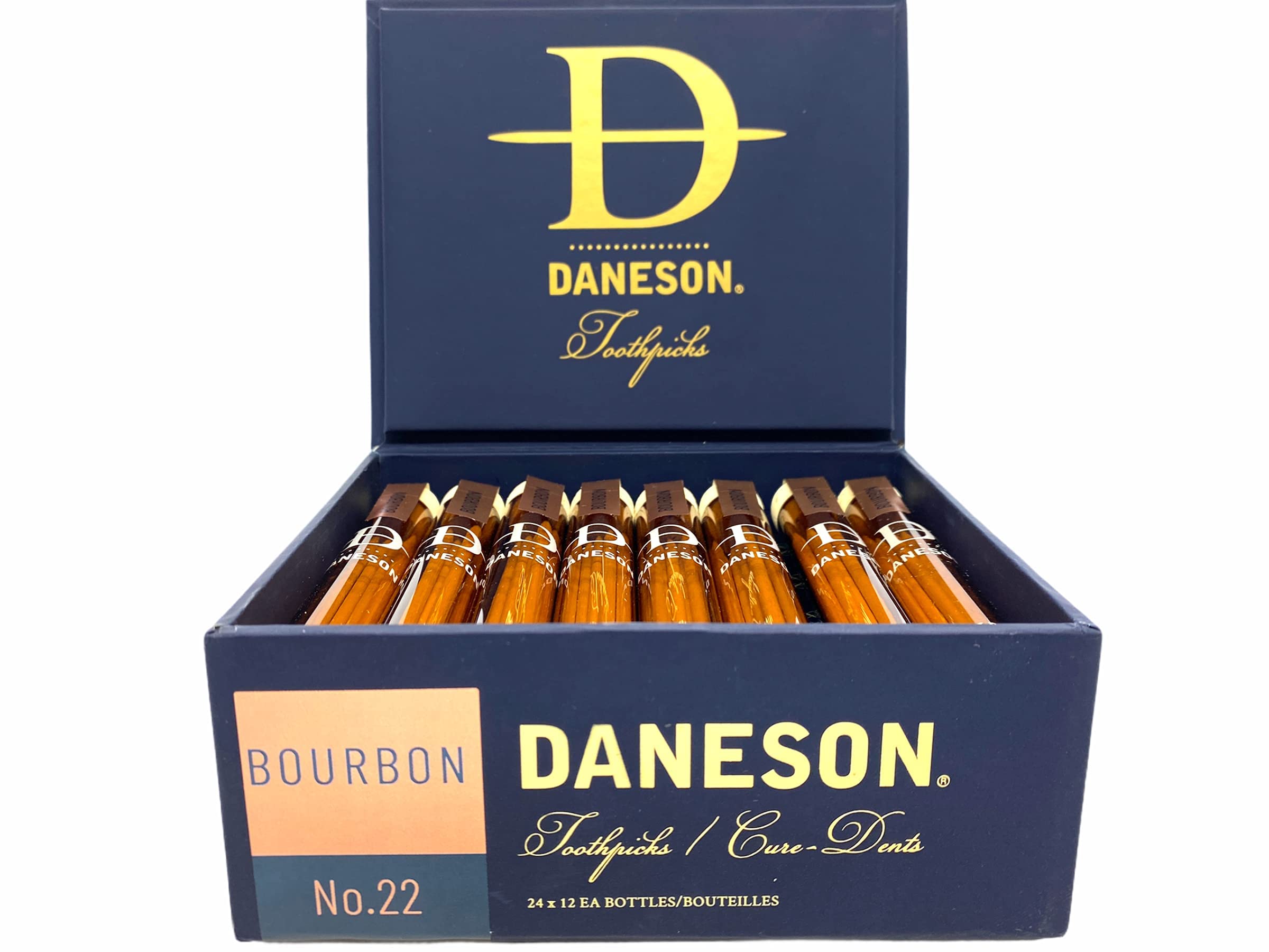 Sameriver Daneson gift-ready bourbon toothpicks ideal for gifting and entertaining guests.