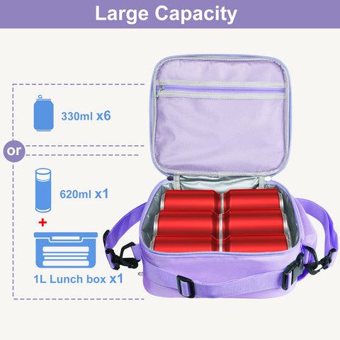 Samhe insulated interior keeps meals fresh and organized.