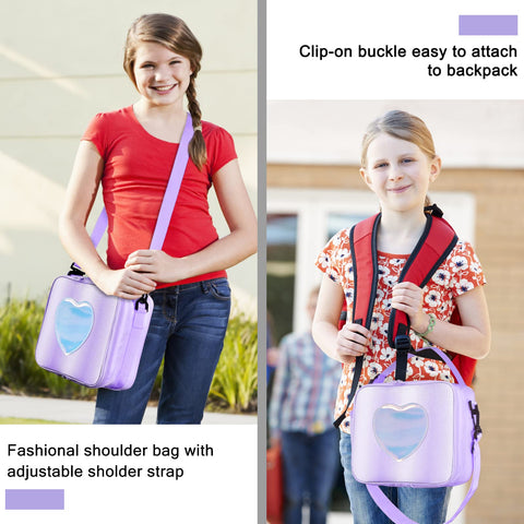 Samhe lunch bag water bottle pocket for easy hydration.