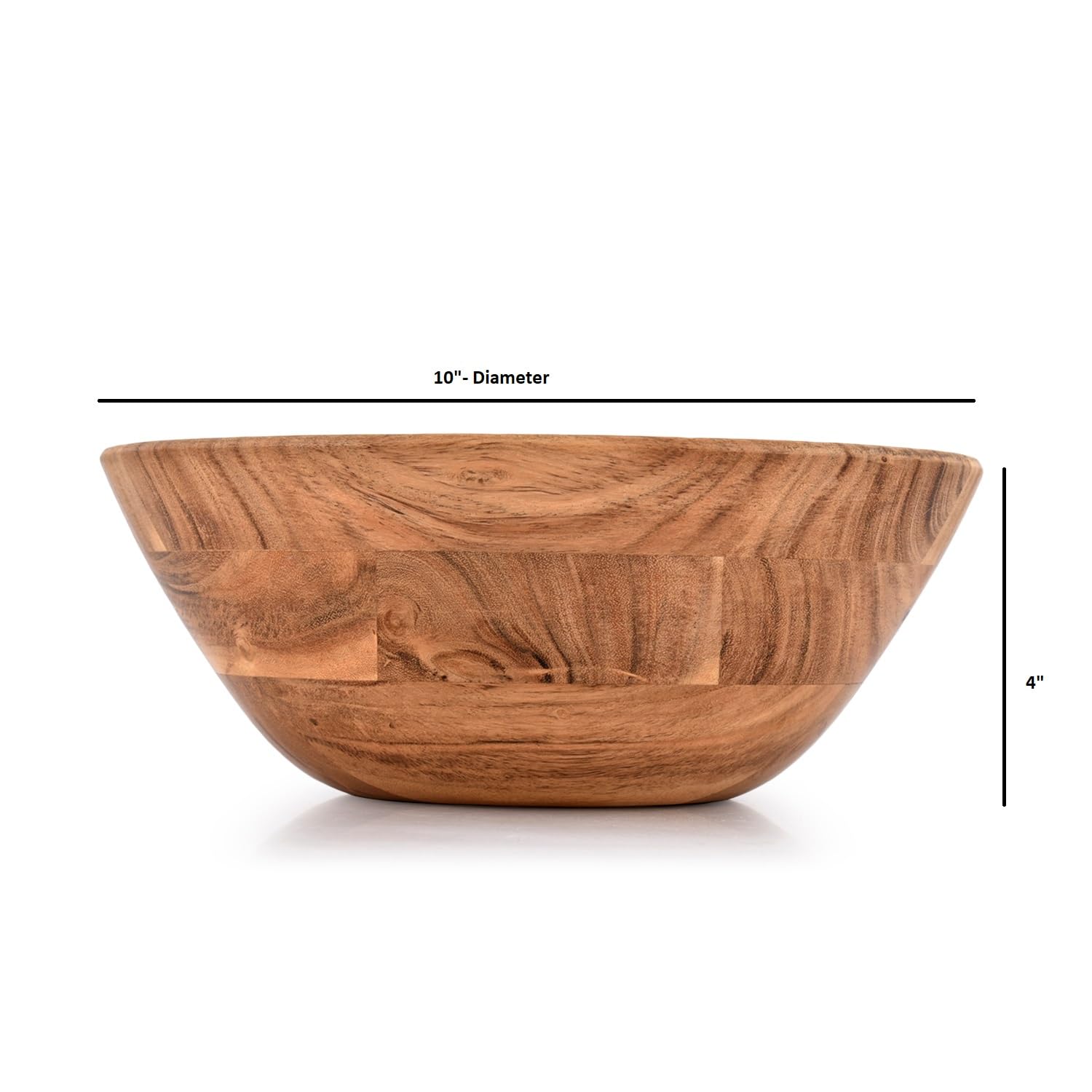 Samhita Acacia Wood bowl care tip wipe clean and oil to preserve beauty.