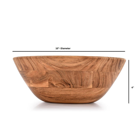 Samhita Acacia Wood bowl care tip wipe clean and oil to preserve beauty.