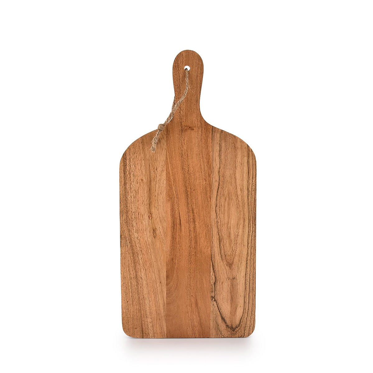 Samhita Acacia Wood paddle board with handle for kitchen prep and versatile serving.