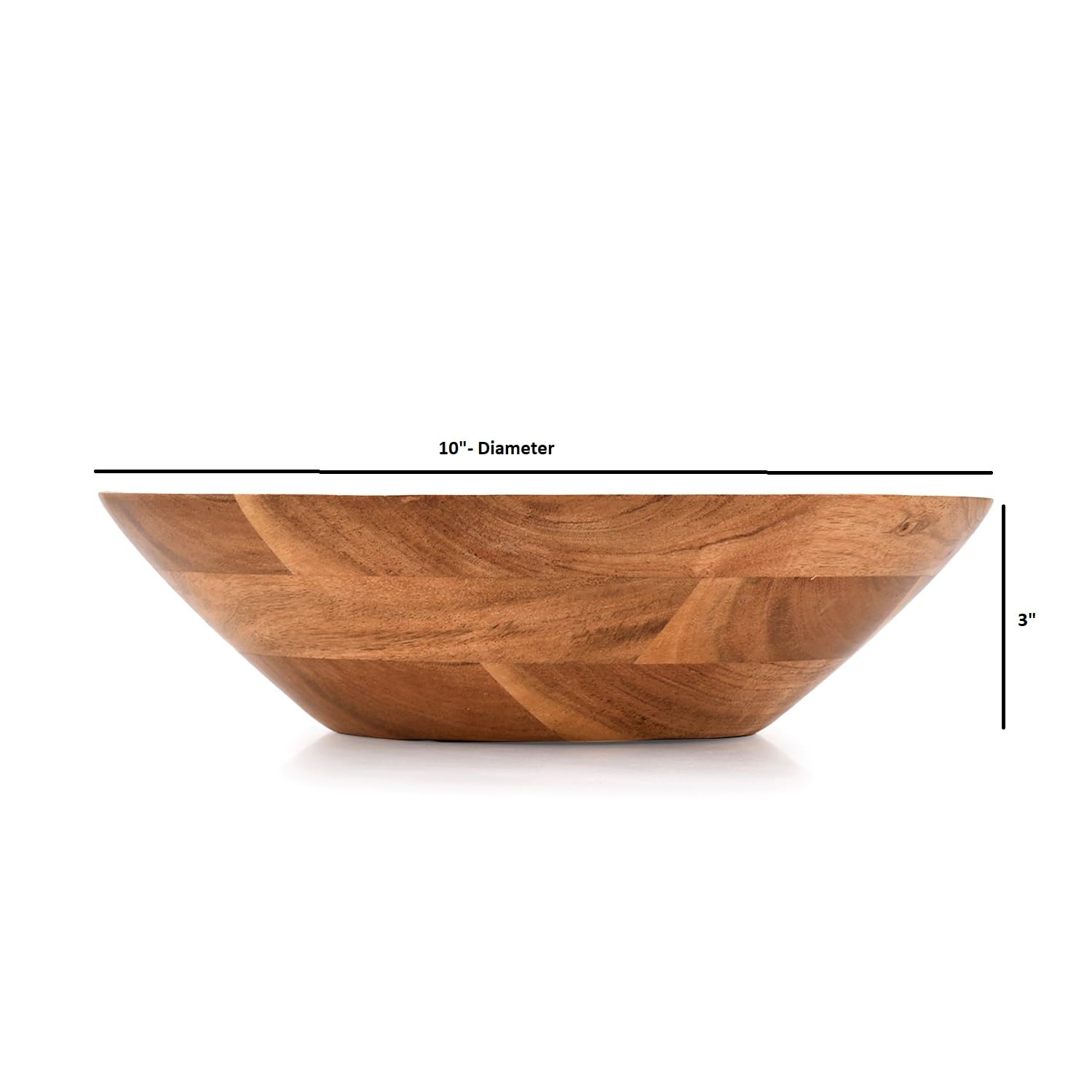 Samhita acacia bowl cleaned with damp cloth and oil applied