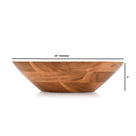 Samhita acacia bowl cleaned with damp cloth and oil applied